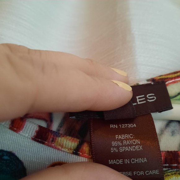 NWT Multiples Long Sleeve Shoe Pattern Tunic/Mini Dress  *BOGO* - Picture 5 of 8